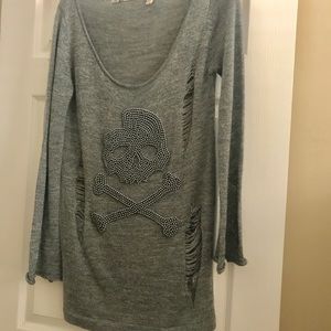 Knit skull tunic